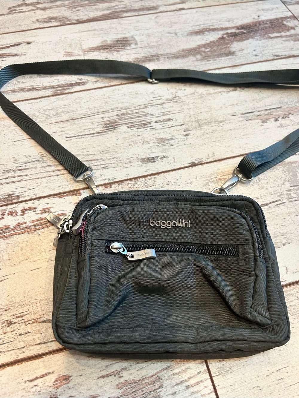 Baggallini Charcoal Gray Crossbody Belt Bag